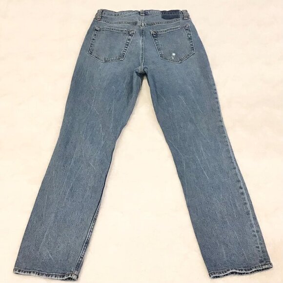 Abercrombie 8 (29) 90s Slim Straight Ultra High Rise Women’s Jeans Distressed - Picture 7 of 12